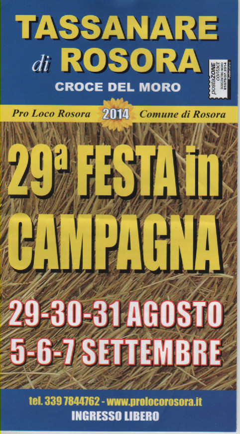 29 FESTA in CAMPAGNA